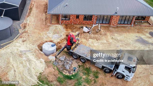 wohnhaus im bau - home renovations australia stock-fotos und bilder