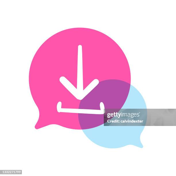 symbol on speech bubble - voip cloud stock illustrations