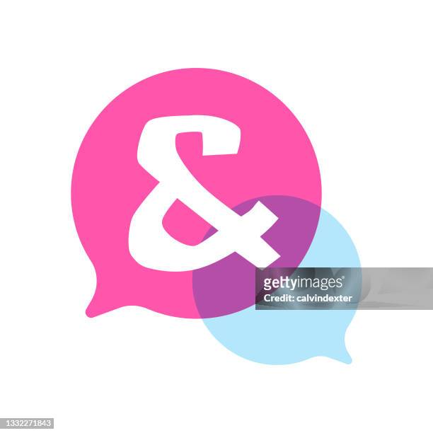 ilustrações de stock, clip art, desenhos animados e ícones de symbol on speech bubble - ampersand