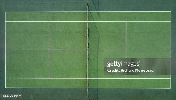 tennis court - aerial tennis stock pictures, royalty-free photos & images