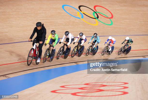 Migle Marozaite of Team Lithuania, Lea Sophie Friedrich of Team Germany, Daria Shmeleva of Team ROC, Lea Sophie Friedrich of Team Germany, Coralie...