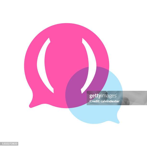 symbol on speech bubble - bracket stock illustrations