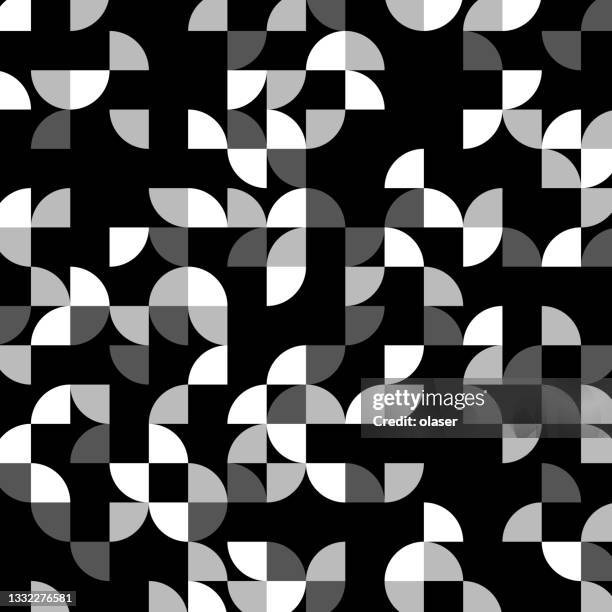 quarter circles pattern in matrix - quarter stock illustrations