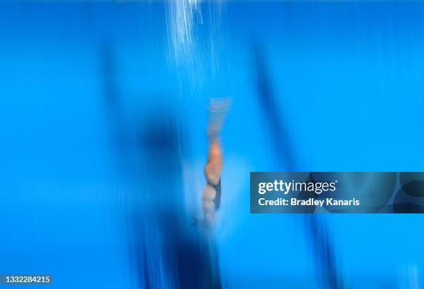 Lois Toulson of the USA competes in the Women's 10m Platform Preliminary Round of Diving on day twelve of the Tokyo 2020 Olympic Games at Tokyo...