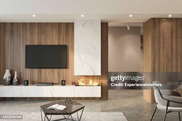 moderne wohnung wohnzimmer interieur - cosy living ceiling stock-fotos und bilder