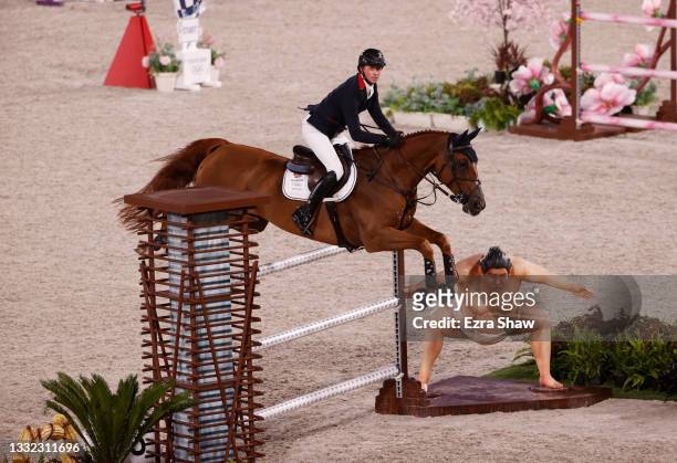 Ben Maher of Team Great Britain riding Explosion W competes in the Equestrian Jumping Individual Final on day twelve of the Tokyo 2020 Olympic Games...