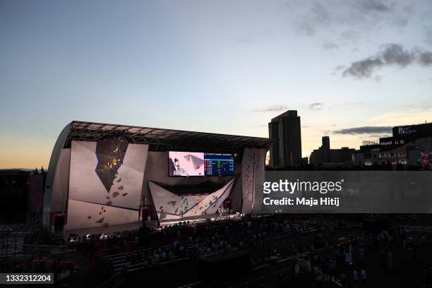General View during the Sport Climbing Women's Combined, Lead Qualification on day twelve of the Tokyo 2020 Olympic Games at Aomi Urban Sports Park...