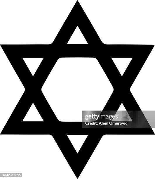 religious symbol representing religious of judaism - davidstern stock-fotos und bilder