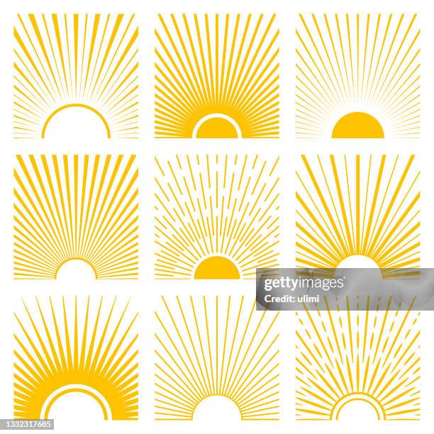 stockillustraties, clipart, cartoons en iconen met sun - sunrise