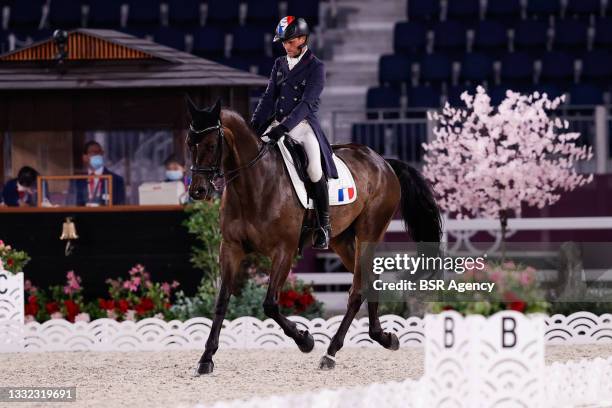 Nicolas Touzaint of France competing on Eventing Dressage Team and Individual during the Tokyo 2020 Olympic Games at the Equestrian Park on July 30,...