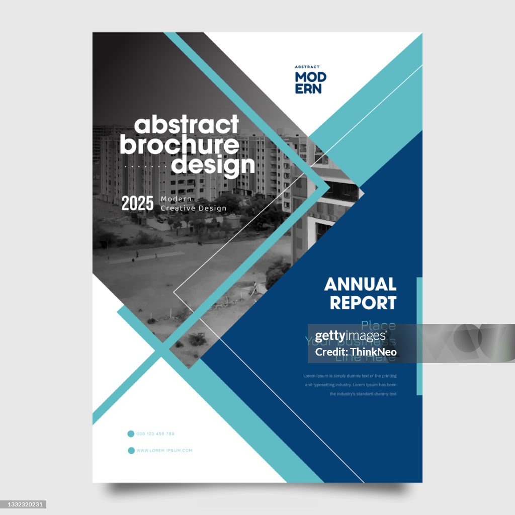 Diseño de portada y plantilla de portada de informe anual tamaño A4 para diseño de folletos, revistas, carteles, volantes, etc.
