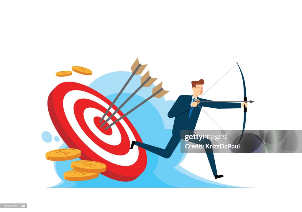 Hit Target Below Hitting The Target High-Res Vector Graphic - Getty Images