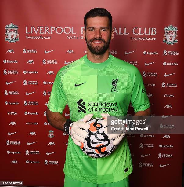 Allison Becker Pictured after Signing a New Contract at Liverpool on August 04, 2021 in UNSPECIFIED, Austria.