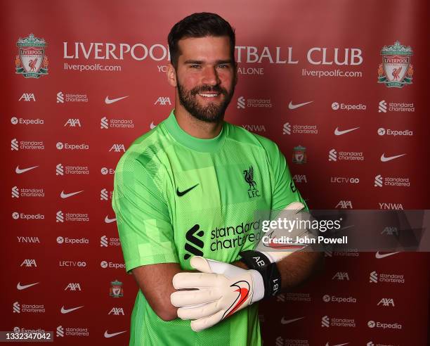 Allison Becker Pictured after Signing a New Contract at Liverpool on August 04, 2021 in UNSPECIFIED, Austria.