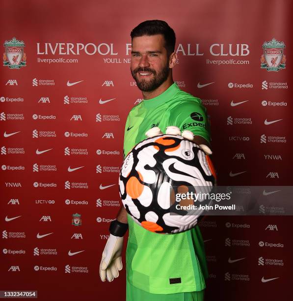 Allison Becker Pictured after Signing a New Contract at Liverpool on August 04, 2021 in UNSPECIFIED, Austria.