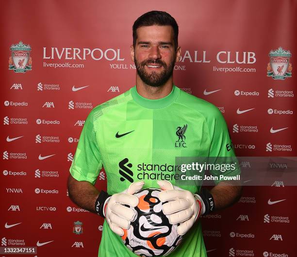 Allison Becker Pictured after Signing a New Contract at Liverpool on August 04, 2021 in UNSPECIFIED, Austria.