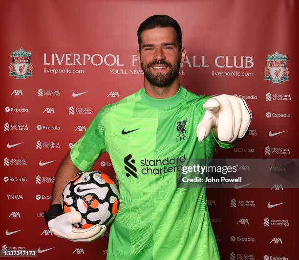 Allison Becker Pictured after Signing a New Contract at Liverpool on August 04, 2021 in UNSPECIFIED, Austria.