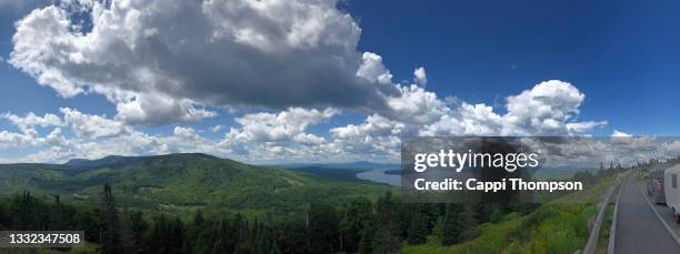 maine mountains and lake mooselookmeguntic near rangeley, maine usa - mooselookmeguntic lake stock pictures, royalty-free photos & images