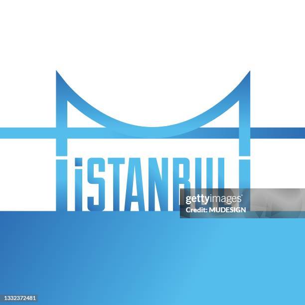 istanbul bridge symbol - istanbul stock illustrations