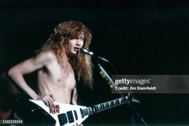 Rock band Megadeth performs at the Met Center in Bloomington, Minnesota on February 25, 1988.