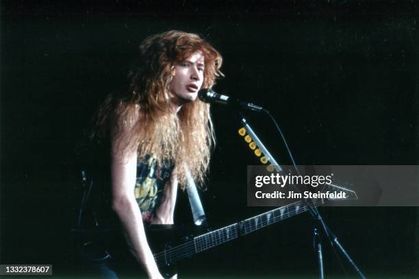 Rock band Megadeth performs at the Met Center in Bloomington, Minnesota on February 25, 1988.