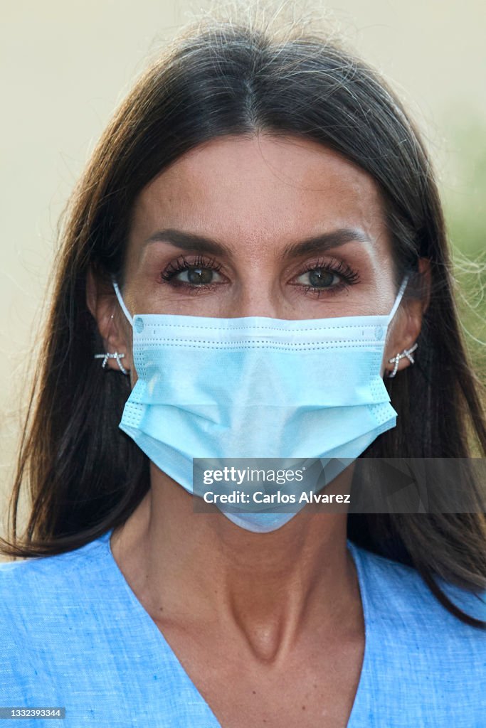 Spanish Royals Visit The Interpretation Center Of 'Sierra De Tramuntana' And The Lluc Sanctuary