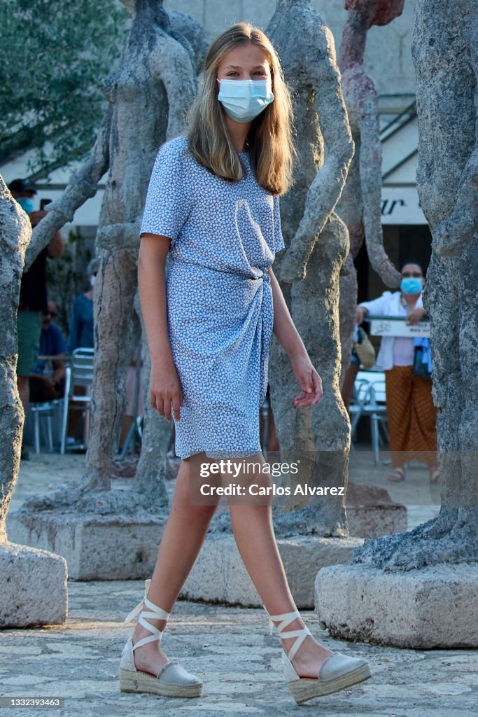 Spanish Royals Visit The Interpretation Center Of 'Sierra De Tramuntana' And The Lluc Sanctuary