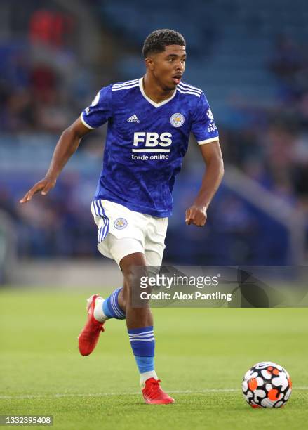 Wesley Fofana of Leicester City during a Pre Season Friendly match between Leicester City and Villarreal CF at The King Power Stadium on August 04,...