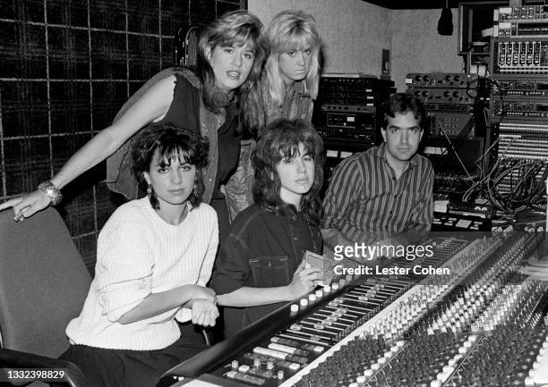 American rock musician and songwriter Vicki Peterson, American drummer Debbi Peterson, American bassist, guitarist, songwriter, and singer Michael...