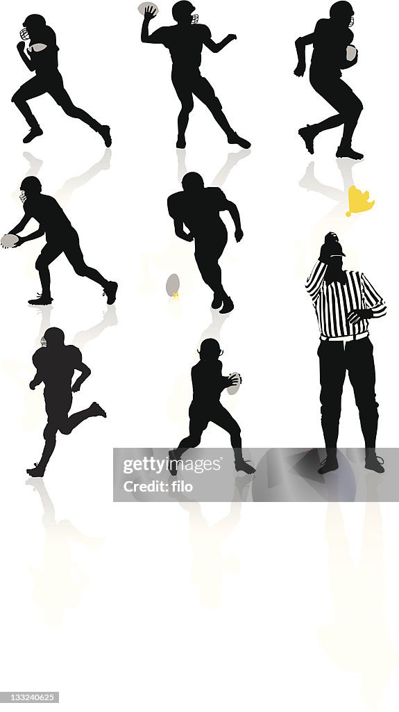 Football Silhouettes