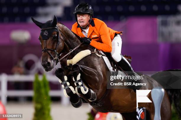 Willem Greve of the Netherlands competing on Jumping Individual Qualifier during the Tokyo 2020 Olympic Games at the Equestrian Park on August 3,...