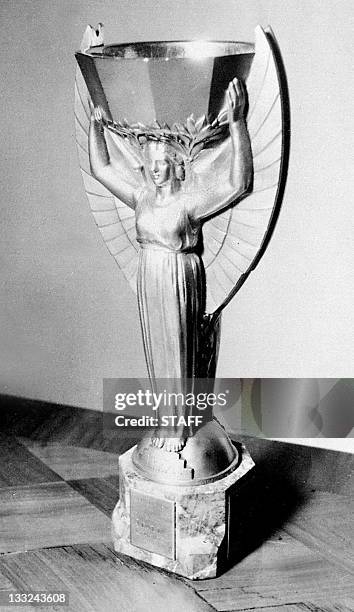 Undated file picture of the Jules Rimet Cup, named after the French president of the Federation Internationale de Football Association . Created by...