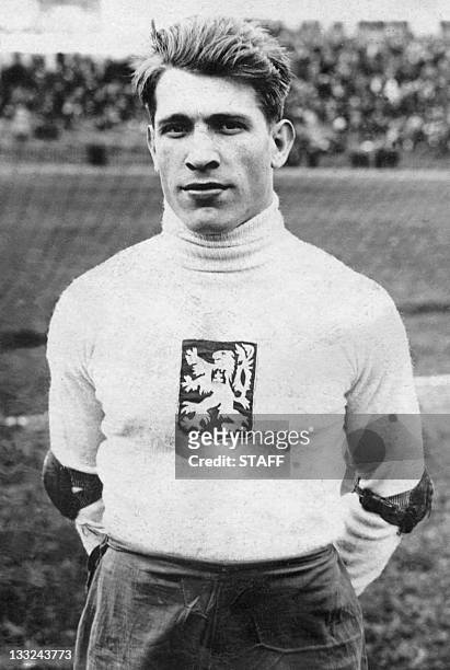 Portrait taken in the 1930's of Czechoslovakian goalkeeper Frantisek Planicka, who participated in two World Cups with the national soccer team,...