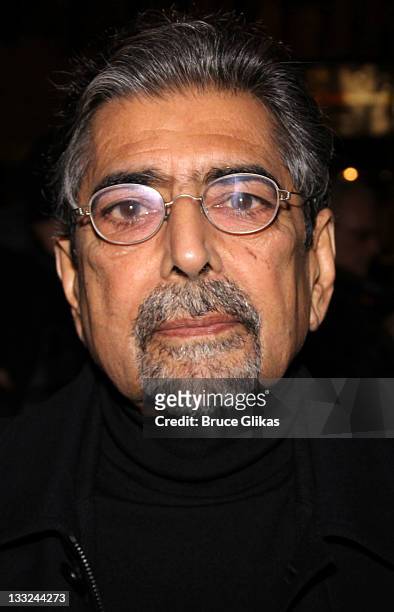 Sonny Mehta attends the "Private Lives" Broadway opening night at the Music Box Theatre on November 17, 2011 in New York City.
