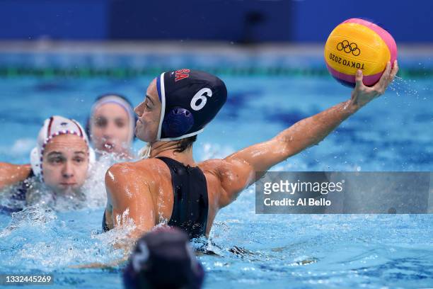 Margaret Steffens of Team United States in action during the Women's Semifinal match between Team ROC and the United States on day thirteen of the...