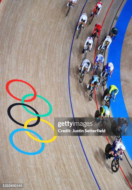 General view of Benjamin Thomas of Team France, Matthew Walls of Team Great Britain, Thery Schir of Team Switzerland, Niklas Larsen of Team Denmark,...