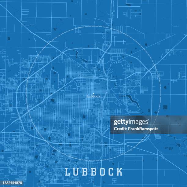 lubbock tx city vector road map blue text - lubbock texas stock illustrations