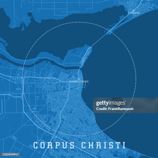 illustrazioni stock, clip art, cartoni animati e icone di tendenza di corpus christi tx city vector road map testo blu - corpus christi