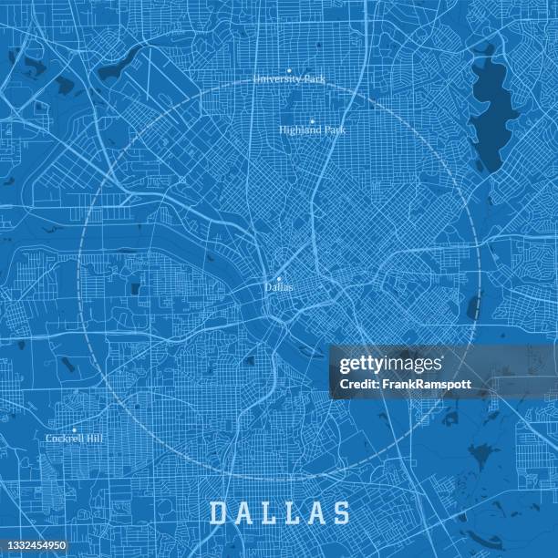 dallas tx city vector road map blue text - dallas texas 幅插畫檔、美工圖案、卡通及圖標