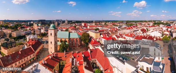 aerial view of rzeszow city in poland - rzeszów stock pictures, royalty-free photos & images