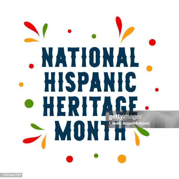 national hispanic heritage month card. vector - hispanic heritage month stock illustrations