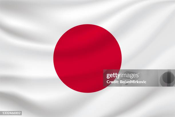 ilustraciones, imágenes clip art, dibujos animados e iconos de stock de bandera de japón. vector - japón