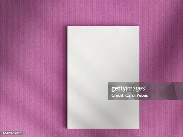 blank paper in pink colored background top view - blank pages in open book overhead view stock pictures, royalty-free photos & images