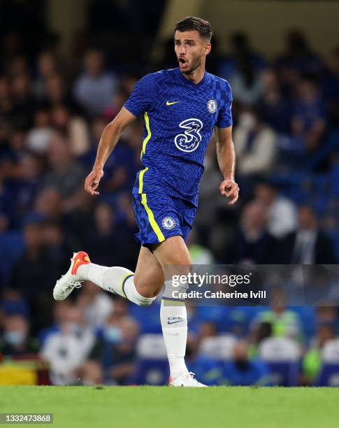 Matt Miazga of Chelsea during the Pre Season Friendly match between Chelsea and Tottenham Hotspur at Stamford Bridge on August 04, 2021 in London,...