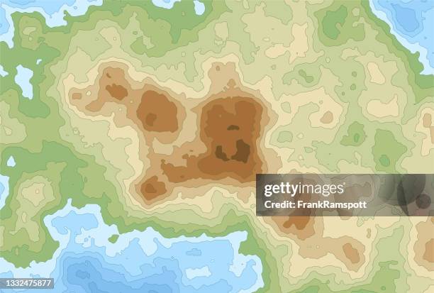 simple topographic map height lines 921 - generic location stock illustrations
