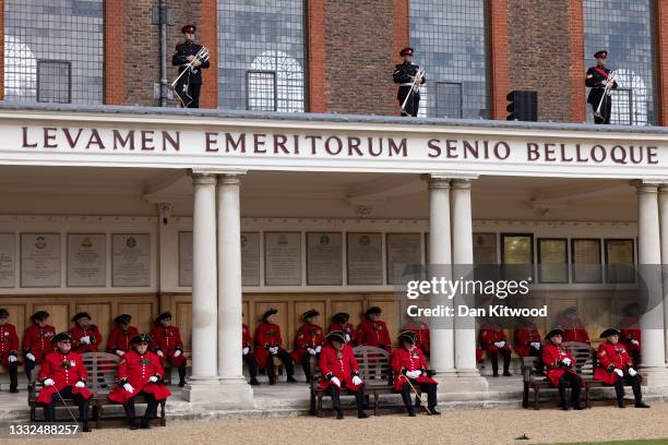 The Founder's Day Parade is marked at Royal Hospital Chelsea on August 05, 2021 in London, England. The event, which is attended by all Chelsea...