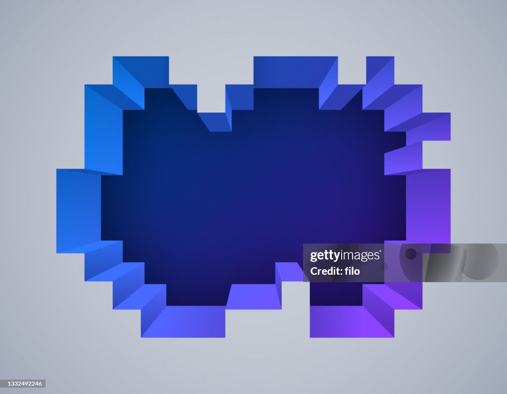 Pixeltiefe 3D Abstrakter Hintergrund