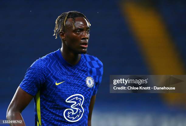 Tammy Abraham of Chelsea FC during the Pre Season Friendly between Chelsea and Tottenham Hotspur at Stamford Bridge on August 04, 2021 in London,...