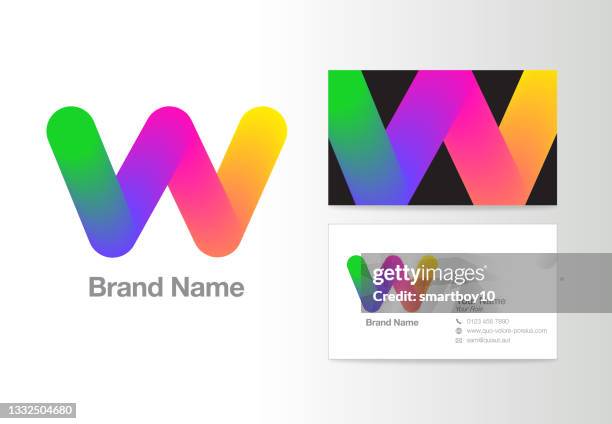 letter w symbol design or corporate identity - the w stock illustrations