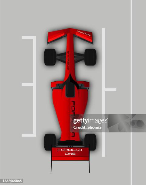 ilustrações de stock, clip art, desenhos animados e ícones de red  open-wheel single-seater racing car car - racing car